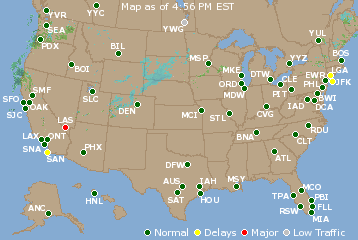 National Airport Delays Map