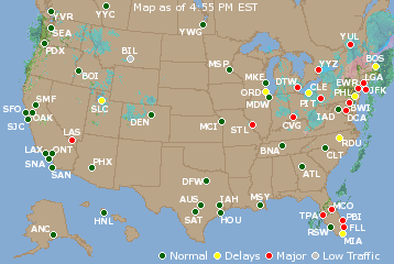 National Airport Delays Map