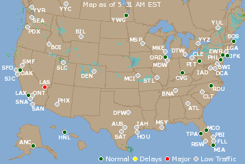 National Airport Delays Map