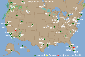 National Airport Delays Map