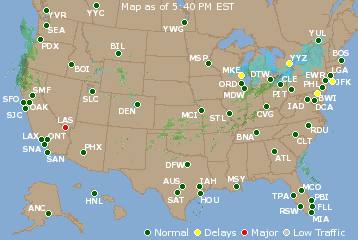 National Airport Delays Map