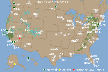 National Airport Delays Map