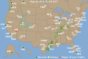 National Airport Delays Map