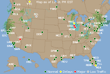 National Airport Delays Map