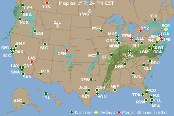 National Airport Delays Map