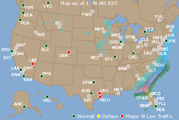 National Airport Delays Map