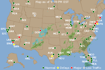 National Airport Delays Map