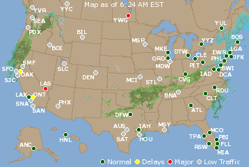 National Airport Delays Map