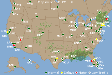 National Airport Delays Map